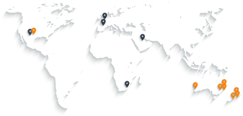 Map of REMO office locations across the world.