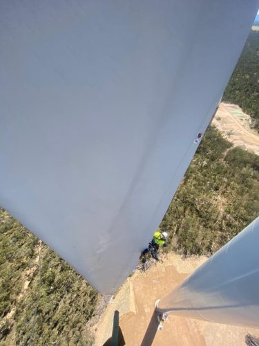 Yandin and Warradarge Wind Farm inspection, maintenance and repair of wind turbine blades.